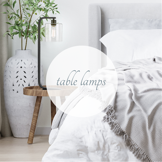 AF Lighting table lamps styled on a console table