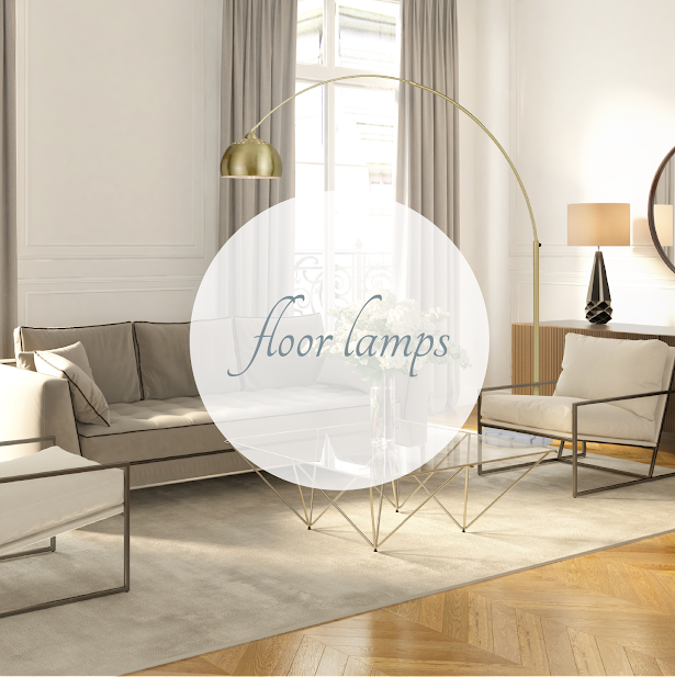 AF Lighting decorative floor lamps in a living room